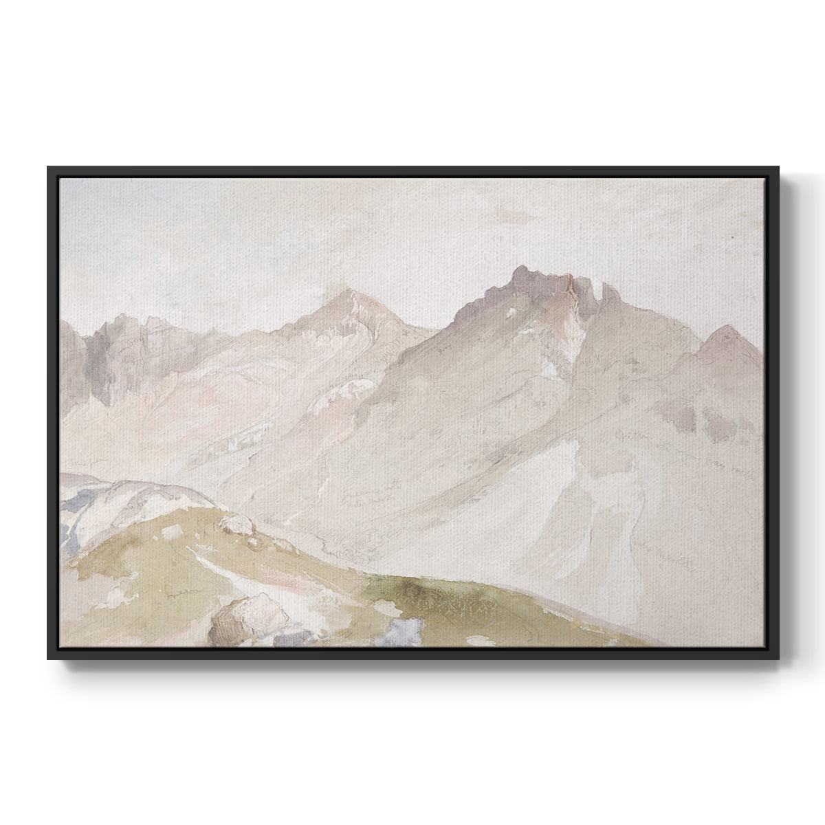 Vintage Landscape-MX By Wexford Home Framed in Black Wood Gallery Wrapped Canvas 17 in. x 25 in.