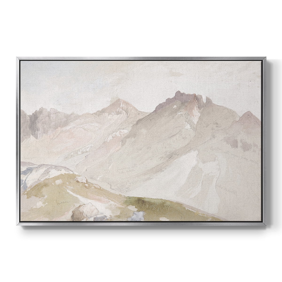 Vintage Landscape-MX By Wexford Home Framed in Silver Wood Gallery Wrapped Canvas 27 in. x 41 in.