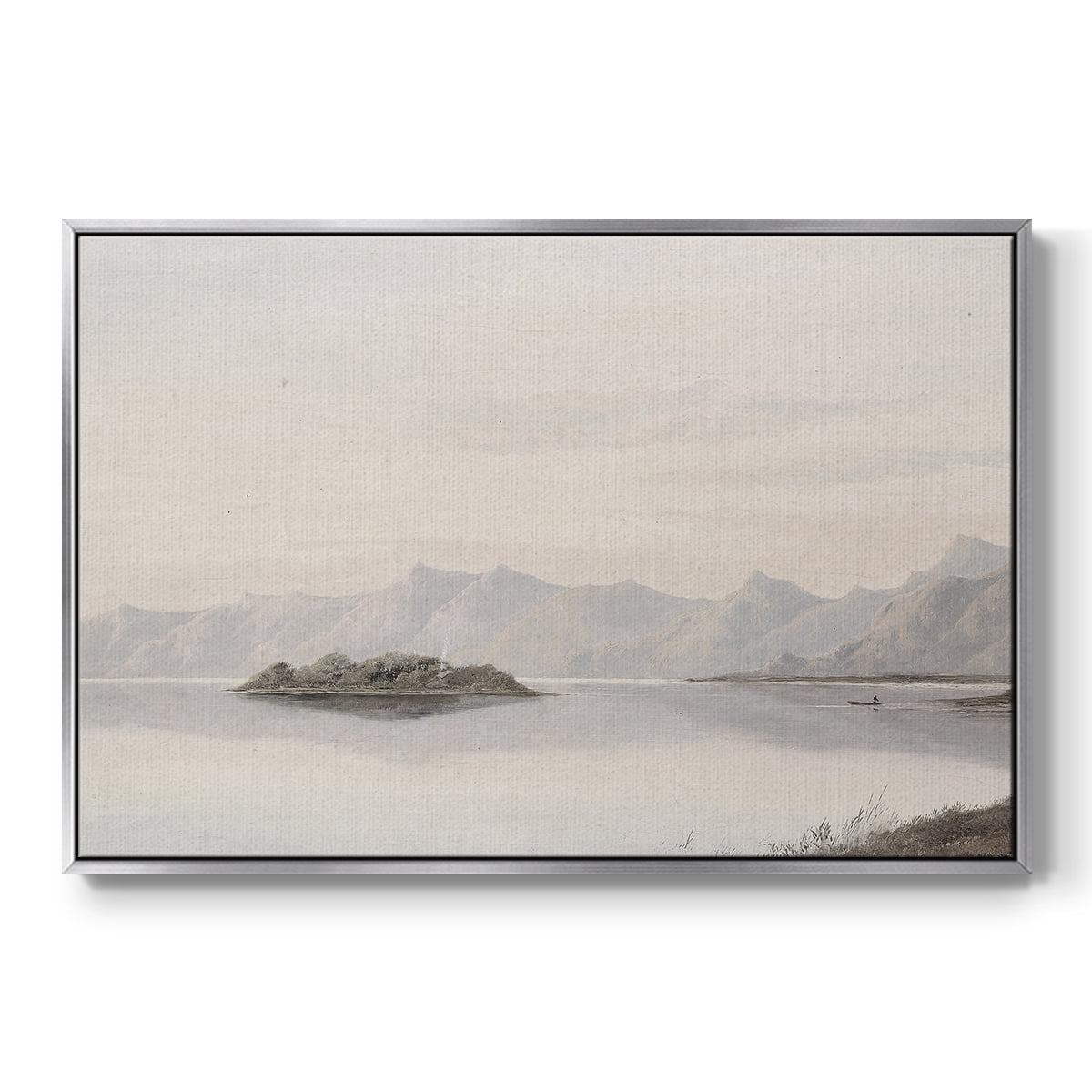 Vintage Landscape-MXI By Wexford Home Framed in Silver Wood Gallery Wrapped Canvas 25 in. x 37 in.