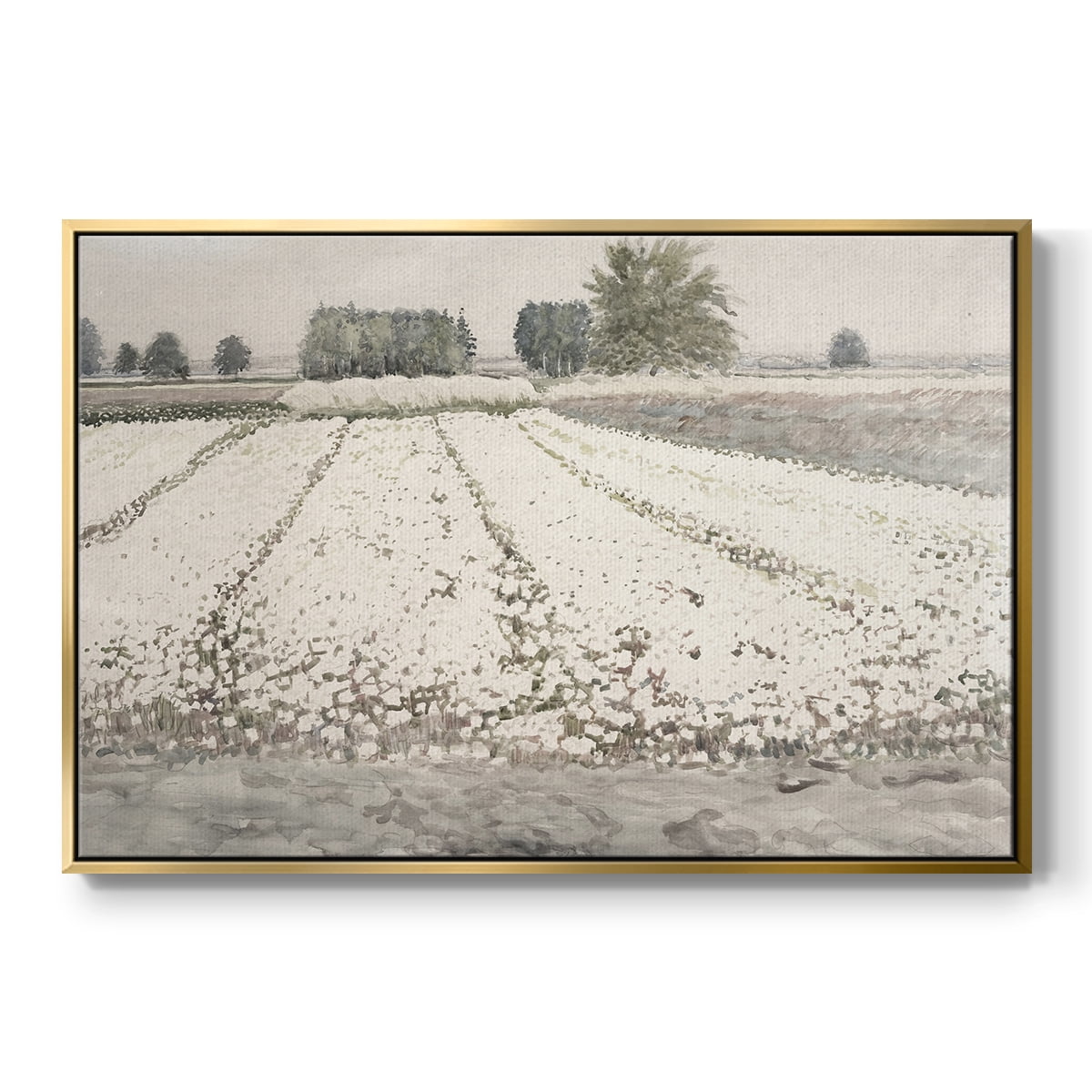 Vintage Landscape-MXII By Wexford Home Framed in Gold Wood Gallery Wrapped Canvas 17 in. x 25 in.