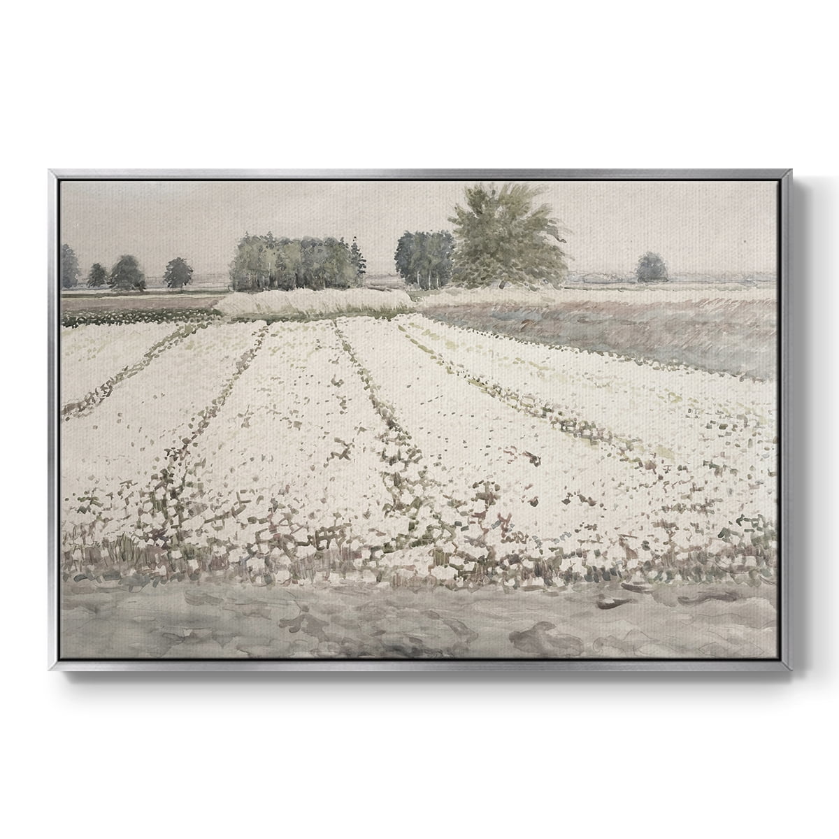 Vintage Landscape-MXII By Wexford Home Framed in Silver Wood Gallery Wrapped Canvas 17 in. x 25 in.