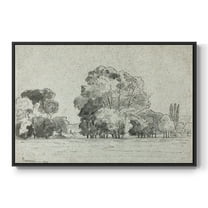 Vintage Landscape-MXIV By Wexford Home Framed in Black Wood Gallery Wrapped Canvas 17 in. x 25 in.