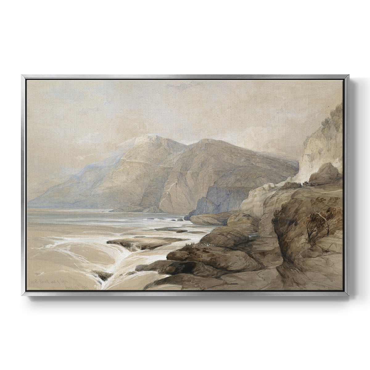 Vintage Landscape-MXV By Wexford Home Framed in Silver Wood Gallery Wrapped Canvas 27 in. x 41 in.