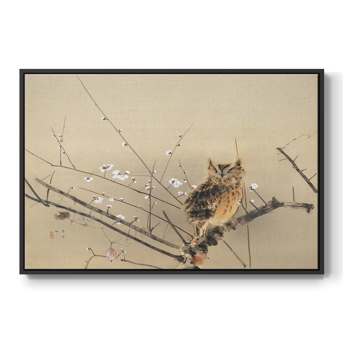 Vintage Landscape-MXVI By Wexford Home Framed in Black Wood Gallery Wrapped Canvas 27 in. x 41 in.