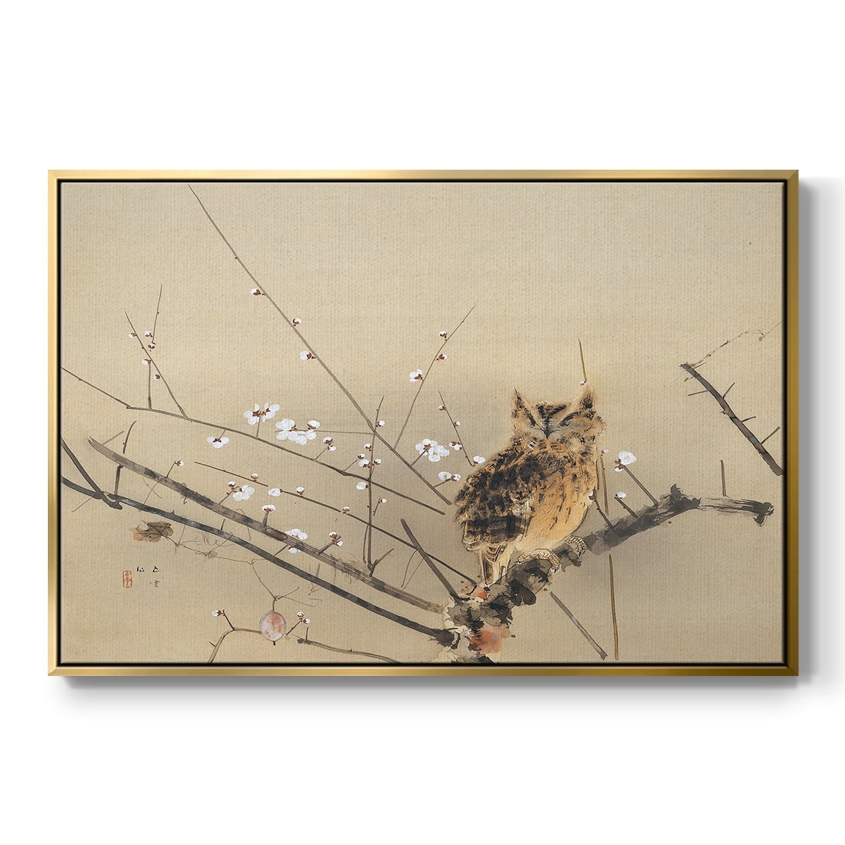Vintage Landscape-MXVI By Wexford Home Framed in Gold Wood Gallery Wrapped Canvas 25 in. x 37 in.