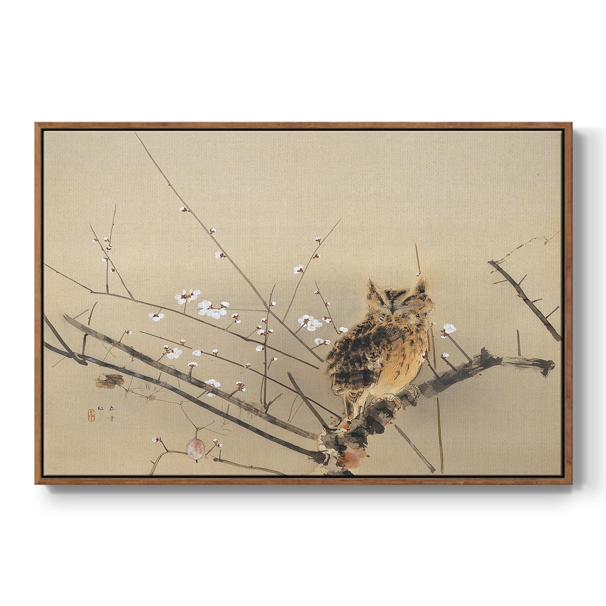 Vintage Landscape-MXVI By Wexford Home Framed in Walnut Wood Gallery Wrapped Canvas 17 in. x 25 in.