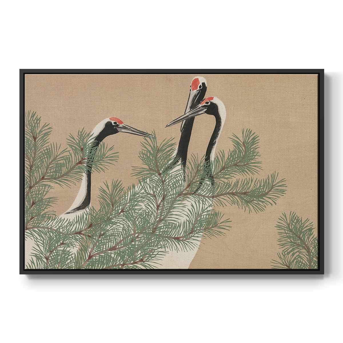 Vintage Landscape-MXVII By Wexford Home Framed in Black Wood Gallery Wrapped Canvas 17 in. x 25 in.