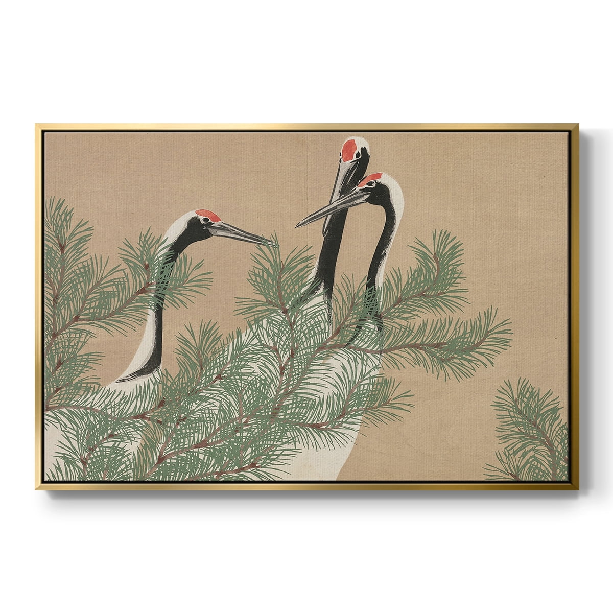 Vintage Landscape-MXVII By Wexford Home Framed in Gold Wood Gallery Wrapped Canvas 25 in. x 37 in.