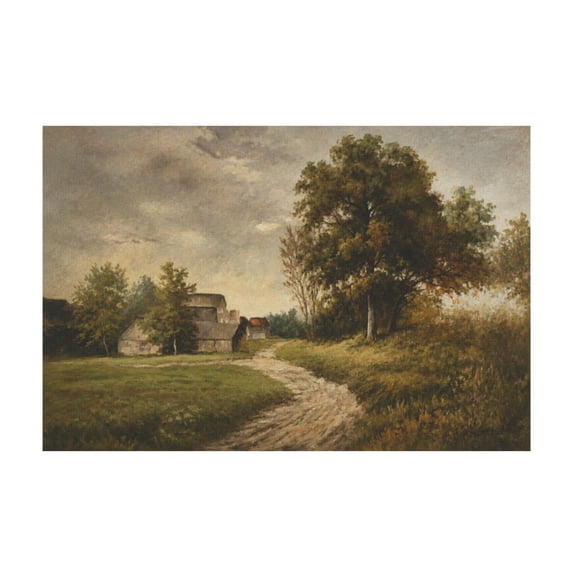 Vintage Landscape Rustic Cottage Countryside Canvas Wall Art Farmhouse Decor For Kitchen Living Room Bedroom Bathroom 12*18in