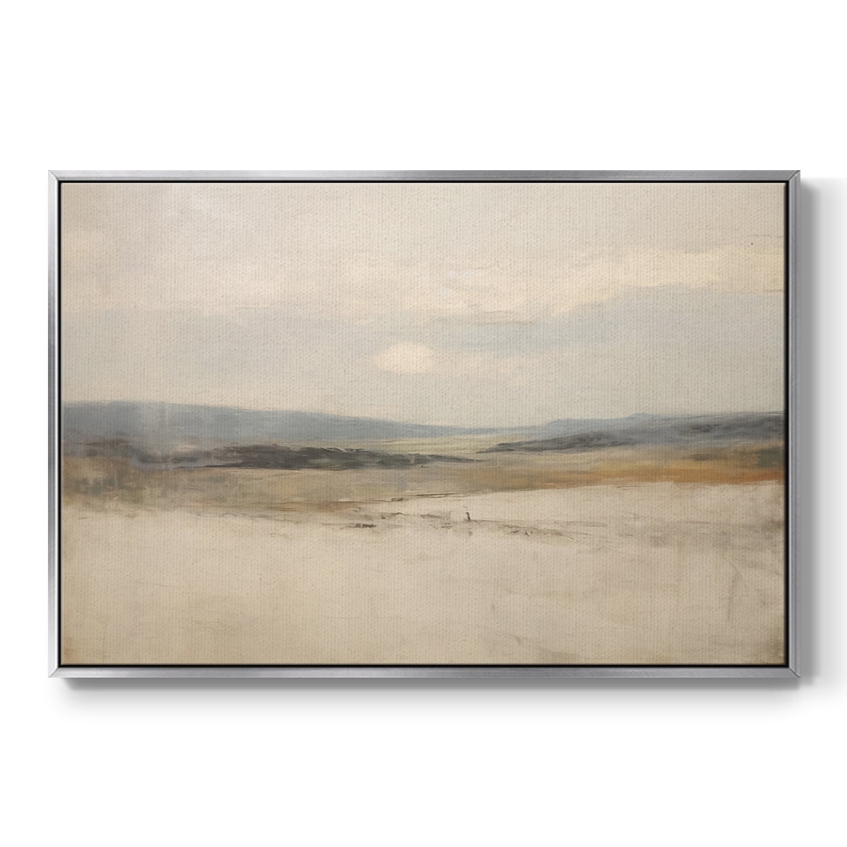 Vintage Landscape-X By Wexford Home Framed in Silver Wood Gallery Wrapped Canvas 25 in. x 37 in.