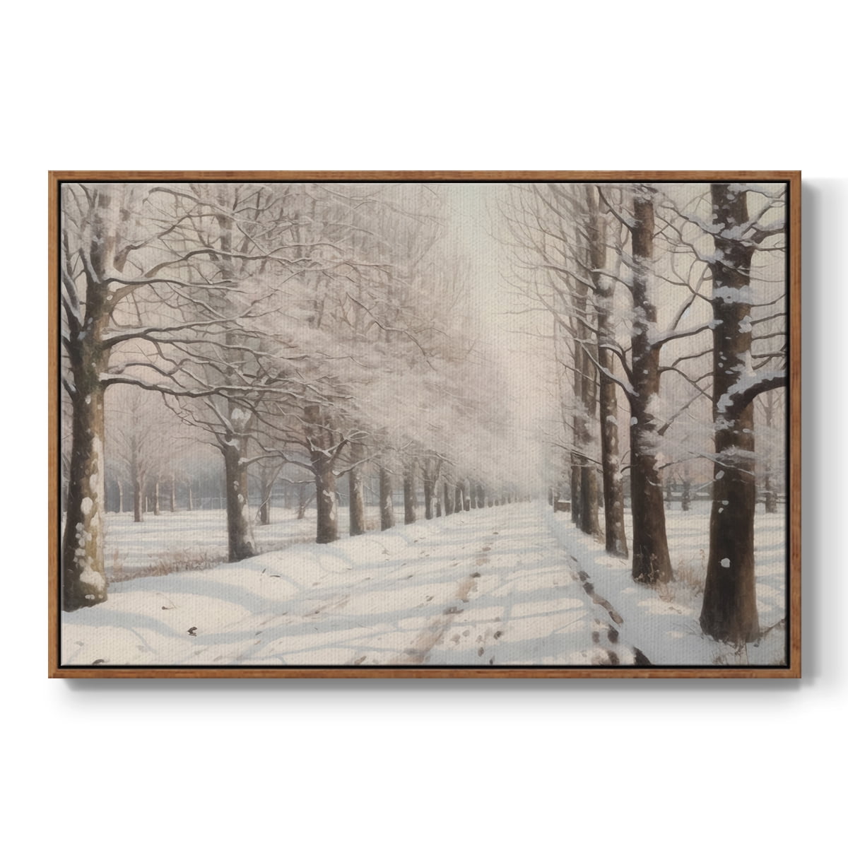 Vintage Landscape-XIII By Wexford Home Framed in Walnut Wood Gallery Wrapped Canvas 27 in. x 41 in.