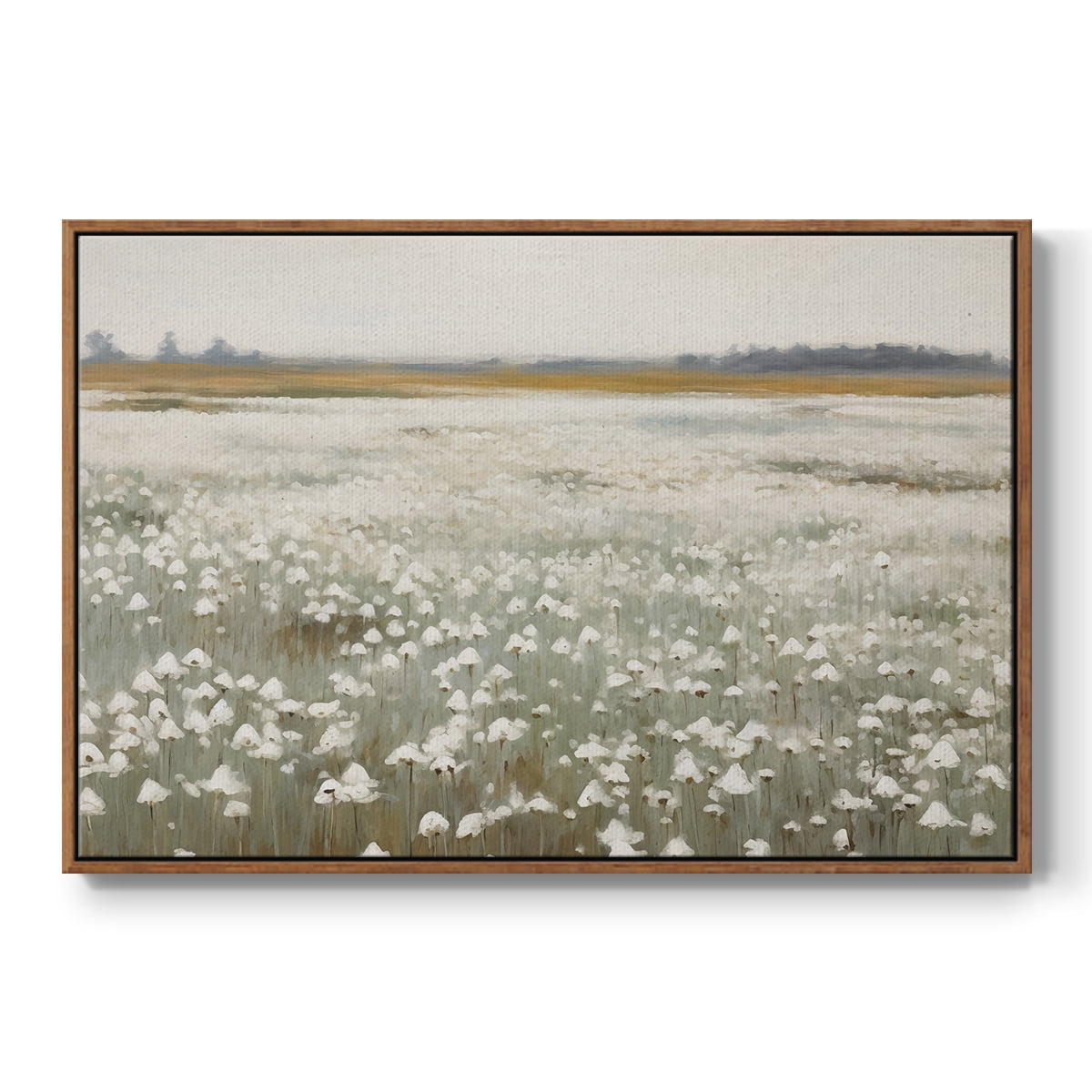 Vintage Landscape-XV By Wexford Home Framed in Walnut Wood Gallery Wrapped Canvas 25 in. x 37 in.