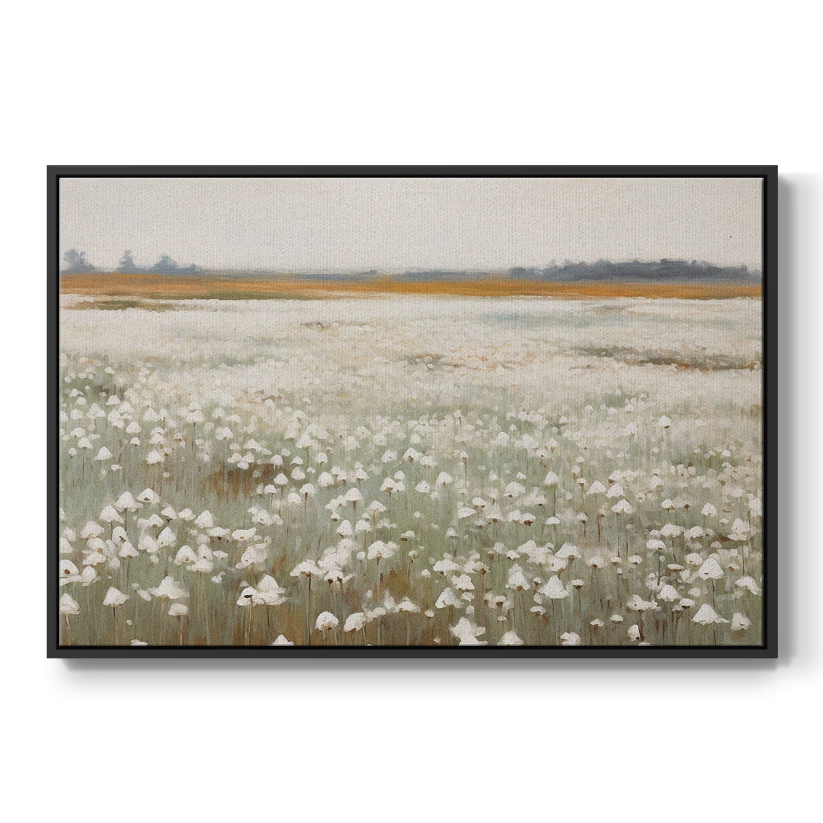 Vintage Landscape-XVII By Wexford Home Framed in Black Wood Gallery Wrapped Canvas 25 in. x 37 in.