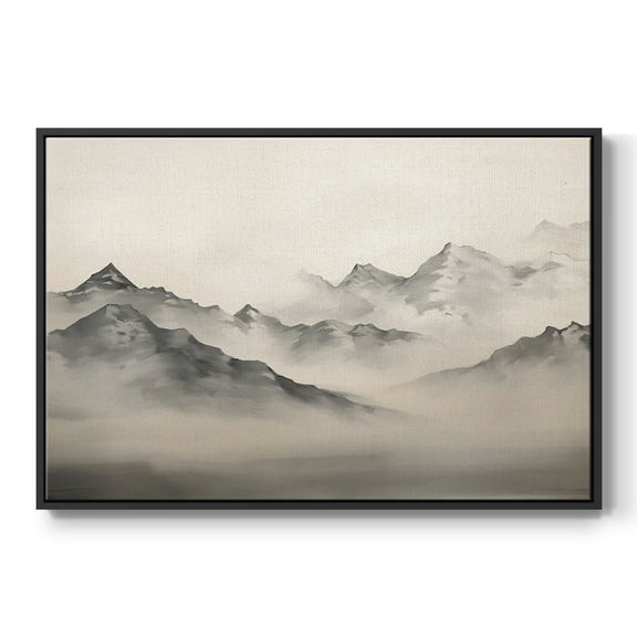 Vintage Landscape-XVIII By Wexford Home Framed in Black Wood Gallery Wrapped Canvas 25 in. x 37 in.