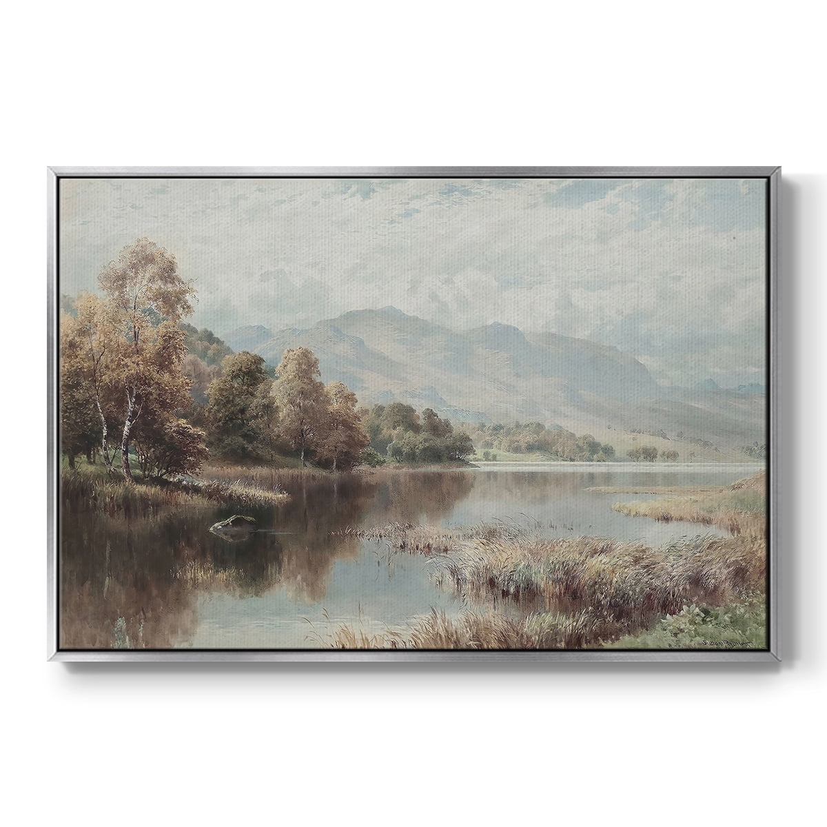 Vintage Landscape-XXIV By Wexford Home Framed in Silver Wood Gallery Wrapped Canvas 17 in. x 25 in.