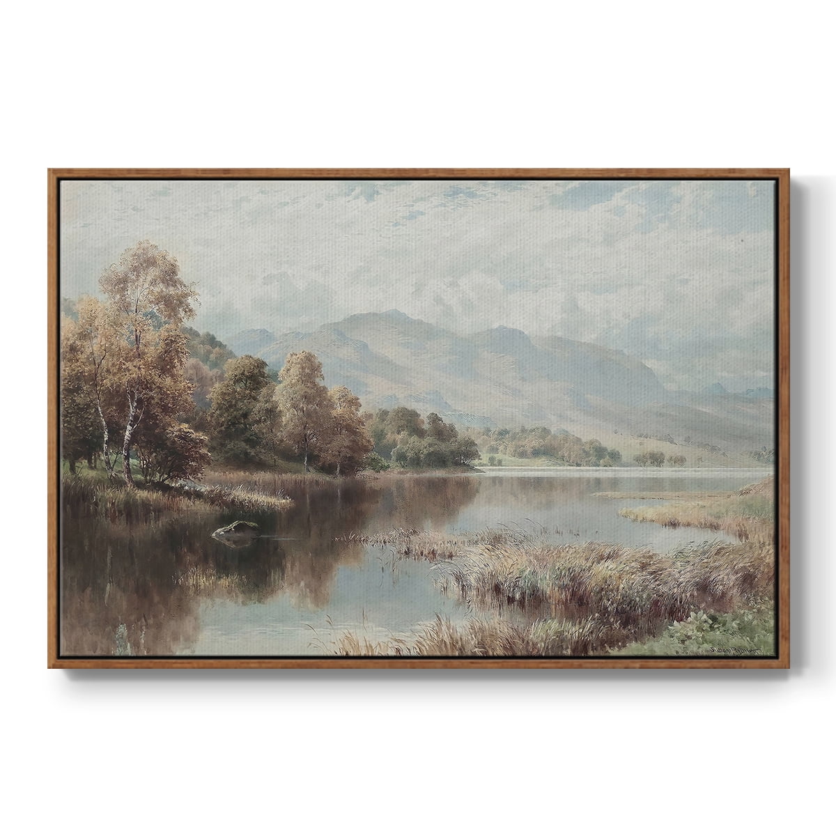 Vintage Landscape-XXIV By Wexford Home Framed in Walnut Wood Gallery Wrapped Canvas 27 in. x 41 in.