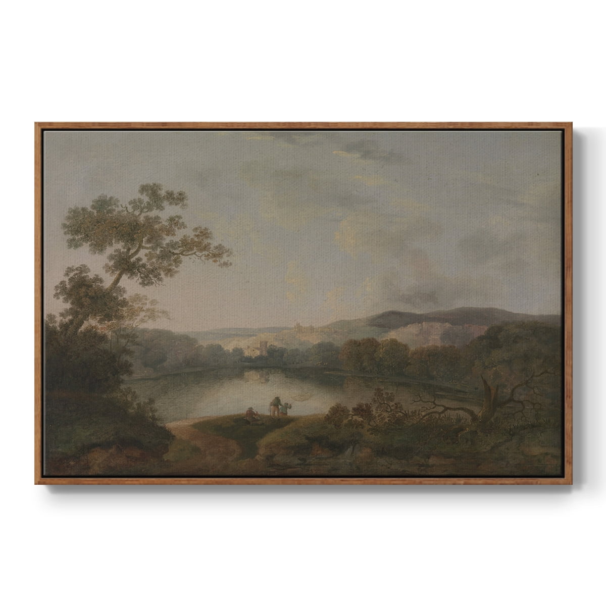Vintage Landscape-XXVII By Wexford Home Framed in Walnut Wood Gallery Wrapped Canvas 17 in. x 25 in.