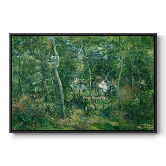 Vintage Landscape-XXX By Wexford Home Framed in Black Wood Gallery Wrapped Canvas 17 in. x 25 in.