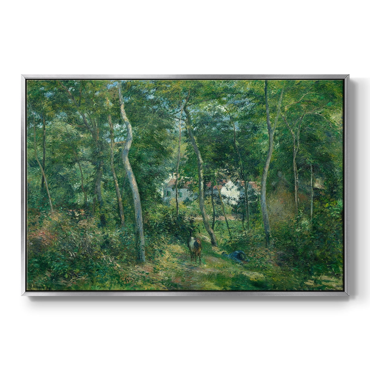 Vintage Landscape-XXX By Wexford Home Framed in Silver Wood Gallery Wrapped Canvas 25 in. x 37 in.