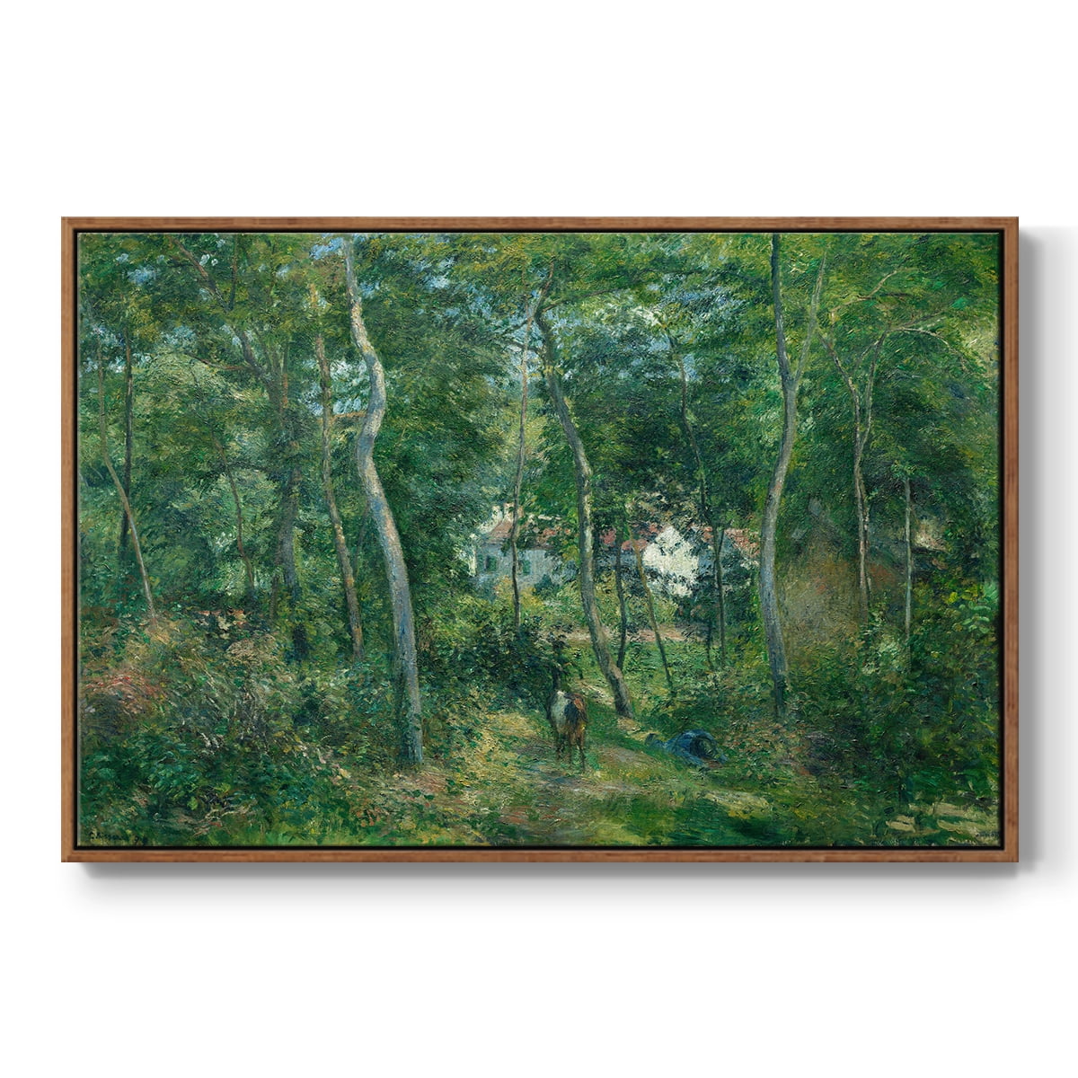Vintage Landscape-XXX By Wexford Home Framed in Walnut Wood Gallery Wrapped Canvas 17 in. x 25 in.