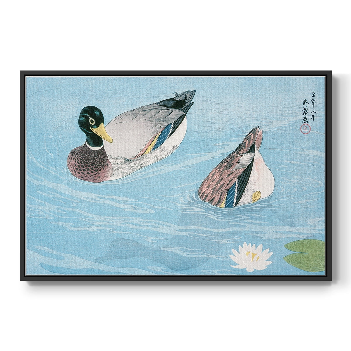 Vintage Landscape-XXXII By Wexford Home Framed in Black Wood Gallery Wrapped Canvas 27 in. x 41 in.
