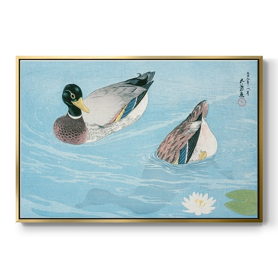 Vintage Landscape-XXXII By Wexford Home Framed in Gold Wood Gallery Wrapped Canvas 27 in. x 41 in.