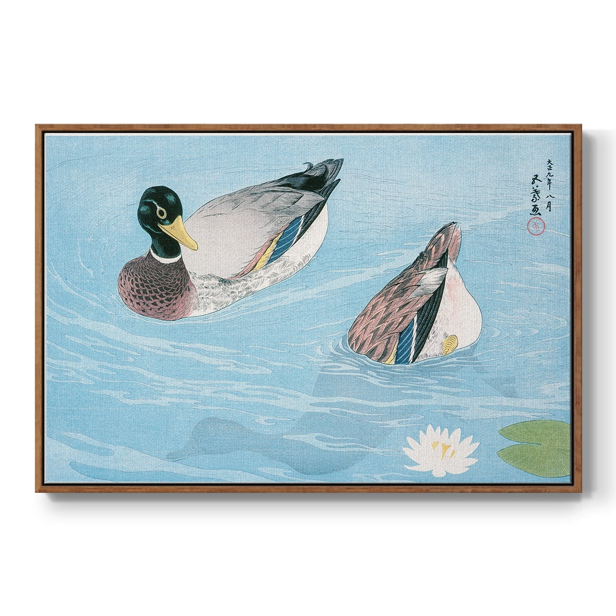 Vintage Landscape-XXXII By Wexford Home Framed in Walnut Wood Gallery Wrapped Canvas 27 in. x 41 in.