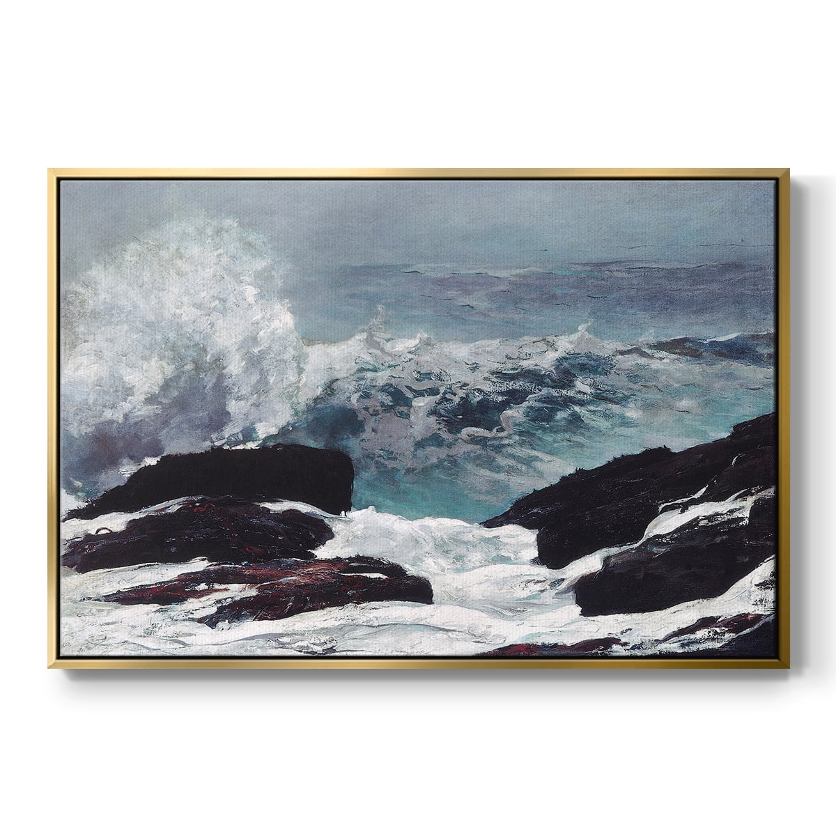 Vintage Landscape-XXXV By Wexford Home Framed in Gold Wood Gallery Wrapped Canvas 25 in. x 37 in.