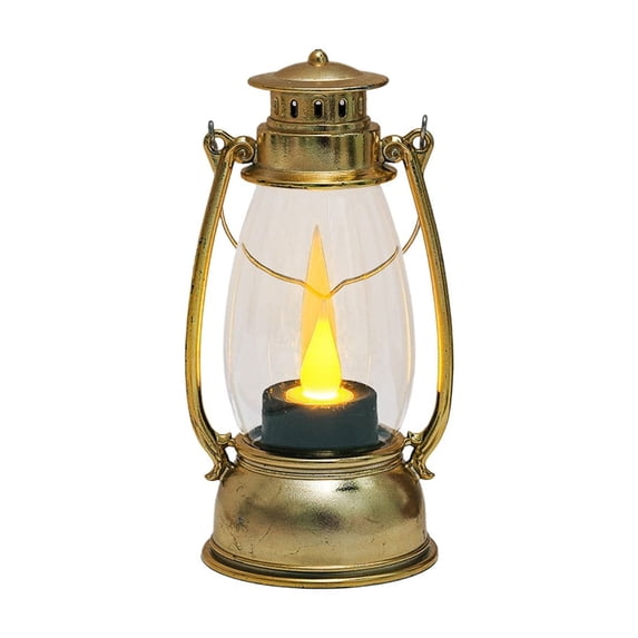 Vintage Lantern 5.31 Inch Led Candle Light Flickering Flame Effect Battery Operated Hanging Lamp for Christmas Halloween Home Decor