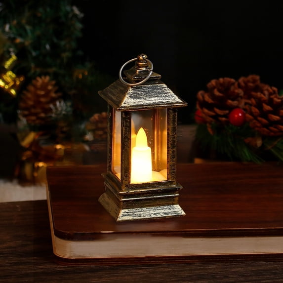 Vintage Lantern Decorative LED Flameless Candle, Hanging Lantern Portable Led Lantern for Indoor Outdoor Garden Yard Home Decor