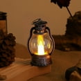 thumbnail image 1 of Vintage Lantern LED Decorative, Electric Portable Antique Oil Lamps, Flame Lantern Outdoor, Hanging Lantern Decor, Retro Rustic Glass Lantern, Battery Operated Lantern for Home, Yard, Camping, 1 of 6