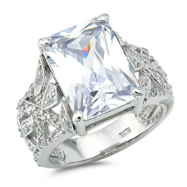 Large cubic zirconia rings sales