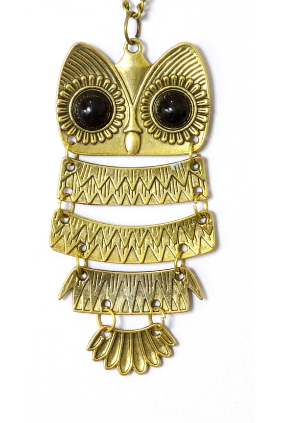 Vintage Large Owl pendant necklace