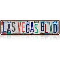 Vintage Las Vegas Blvd Metal Tin Signs Street Signs Wall Decor 16 x 4 Inches