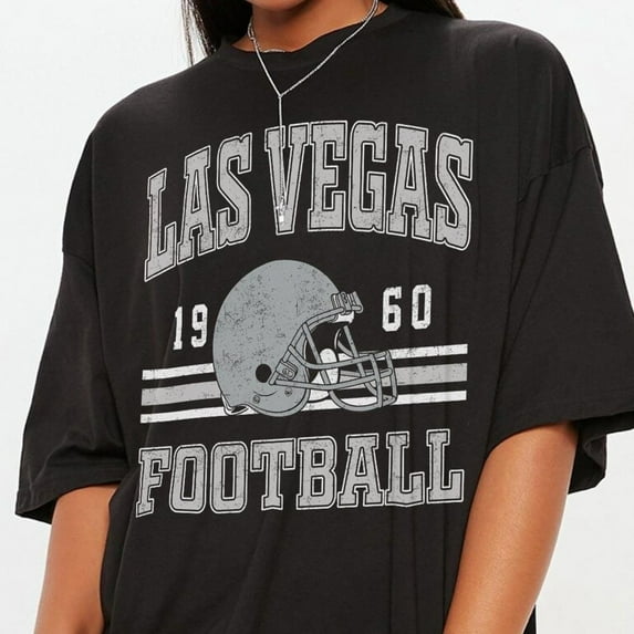 Vintage Las Vegas Football Graphic Shirt, Football Game Day Gift,Black Color,Size 2XL