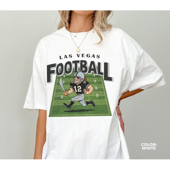 Vintage Las Vegas Football Shirt, Raiders Mascot Shirt, Oakland Football Crewneck Tee, Football Shirt, Raiders Game Day Tee,White Color,Size L