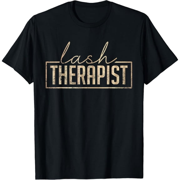 Vintage Lash Therapist Lash Stylist Eyelash Artist Lash Tech T-Shirt men and women can wear, black, white, gifts