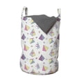 thumbnail image 1 of Vintage Laundry Bag, Traditional Memphis Colorful Pyramid Style Design Retro Eighties Nineties Pattern, Basket with Handles Drawstring Closure for Laundromats, 13" x 19", Multicolor, by Ambesonne, 1 of 4