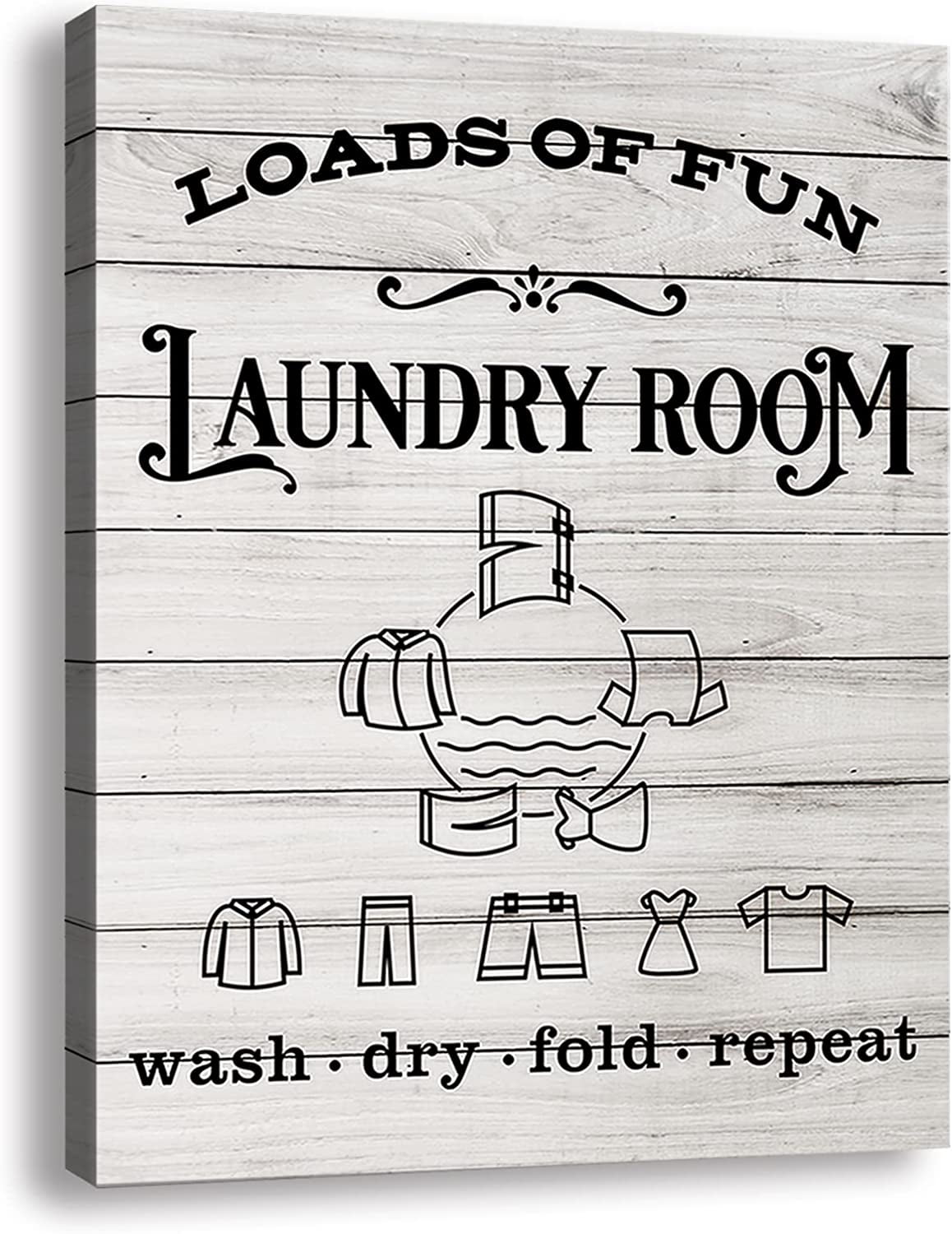 Vintage Laundry Room Sign Canvas Wall Art Rustic Laundry Rules Prints ...