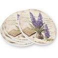 thumbnail image 1 of Vintage Lavender Coasters Absorbent Moisture Non-Slip Drink Coaster Ceramic Stone with Cork Base Desktop Protection, 4PCS, 1 of 6