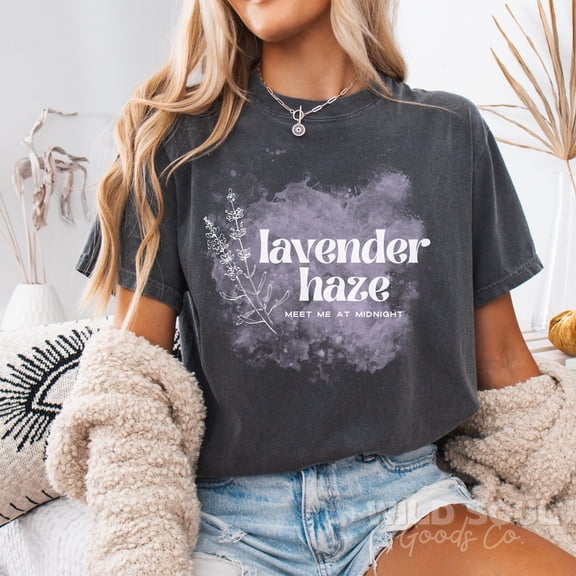 Vintage Lavender Haze Graphic Comfort Colors Shirt for Taylor Fan Merch Enthusiasts
