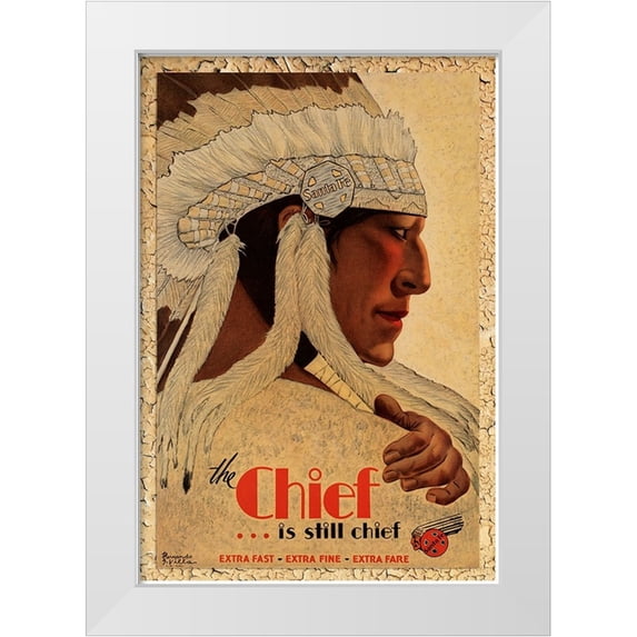 Vintage Lavoie 23x32 White Modern Wood Framed Museum Art Print Titled - Travel 0278