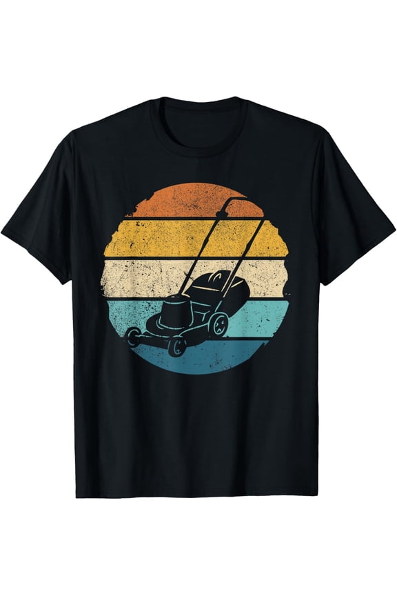 Vintage Lawn Mower - Gardener Landscaper Retro Lawnmower T-Shirt