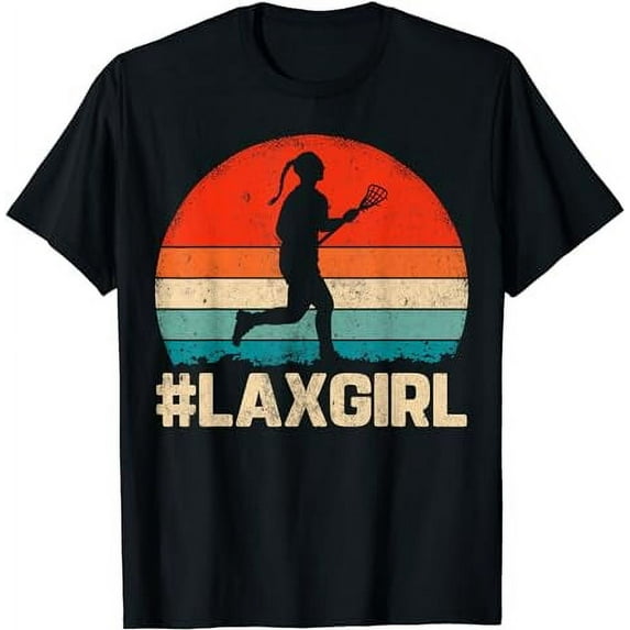 Vintage Laxgirl Lacrosse Sticks Sports Player T-Shirt