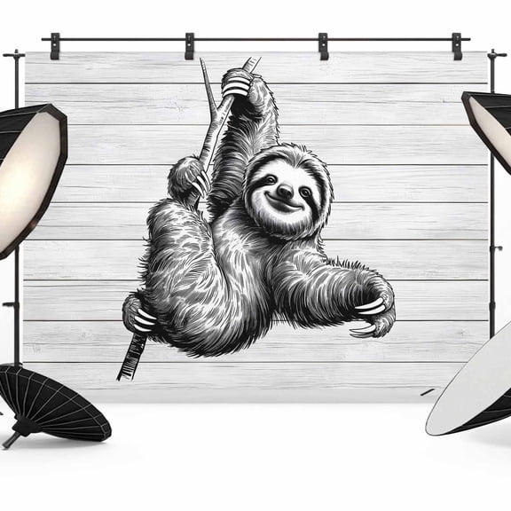 Vintage Lazy Photography Backdrop 10x8FT, Black Simple Animals Portraits White Wood Grain Photo Backdrops, Background for Photography Studio Photo Studio Background, Back Drop for Photoshoot