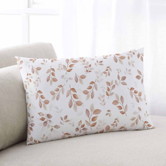 Vintage Leaf King Size Pillow Cover, Pillowcase Protectors with Zipper, Breathable Decorative Throw Pillow Case Cover, Fallen Leaves Autumn Tree Branch Plant Pillow Shams for Couch Sofa 20x36Inch
