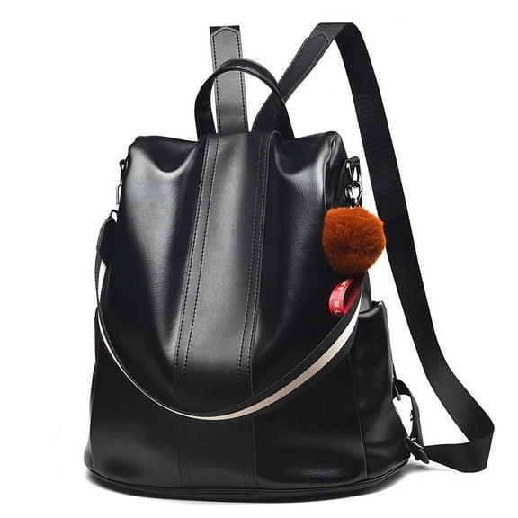 Vintage Leather Backpack for Women, Soft Rucksack Backpack with Anti-Theft Pocket Convertible Shoulder Handbag