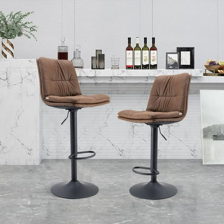 Contemporary home living set of 2 brown hot sale antique style bar stools