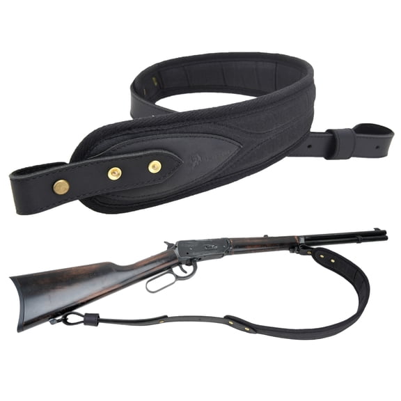 Vintage Leather Canvas Rifle Shotgun Sling Hunting Shooting Padded Hunting Gun Strap Belts