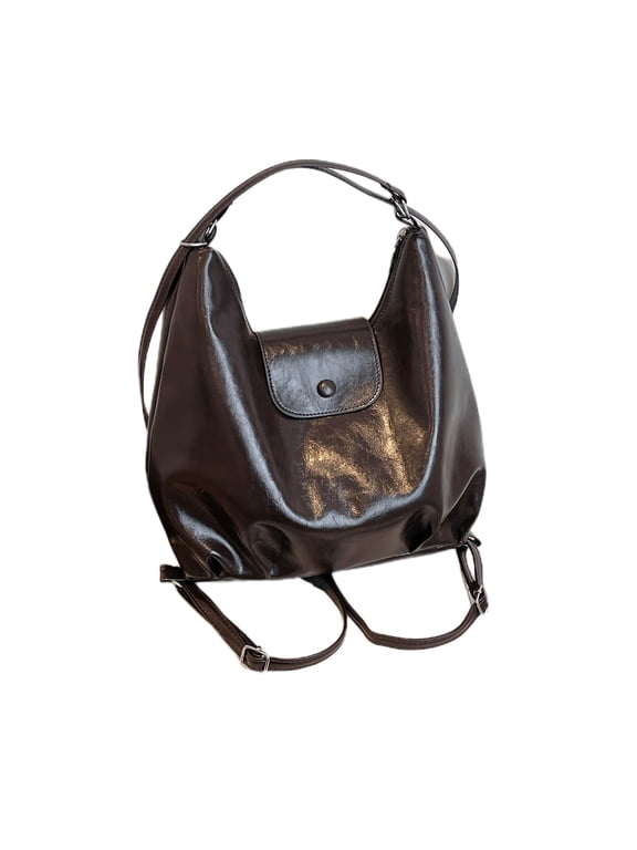 Vintage Leather Fashion Backpack Purse for Women Large Capacity Convertible Backpack Travel Daily Daypack